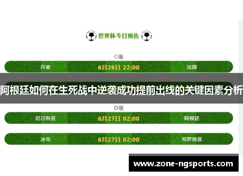 阿根廷如何在生死战中逆袭成功提前出线的关键因素分析